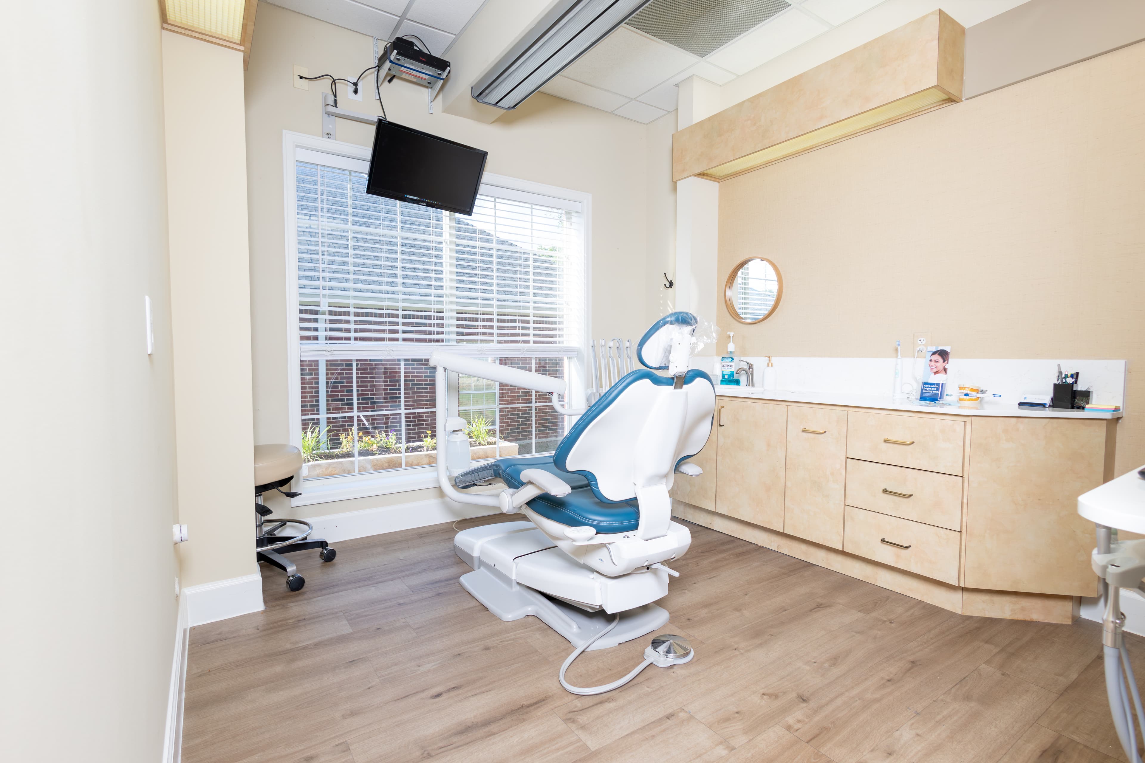 Dental hygienist performing a professional cleaning