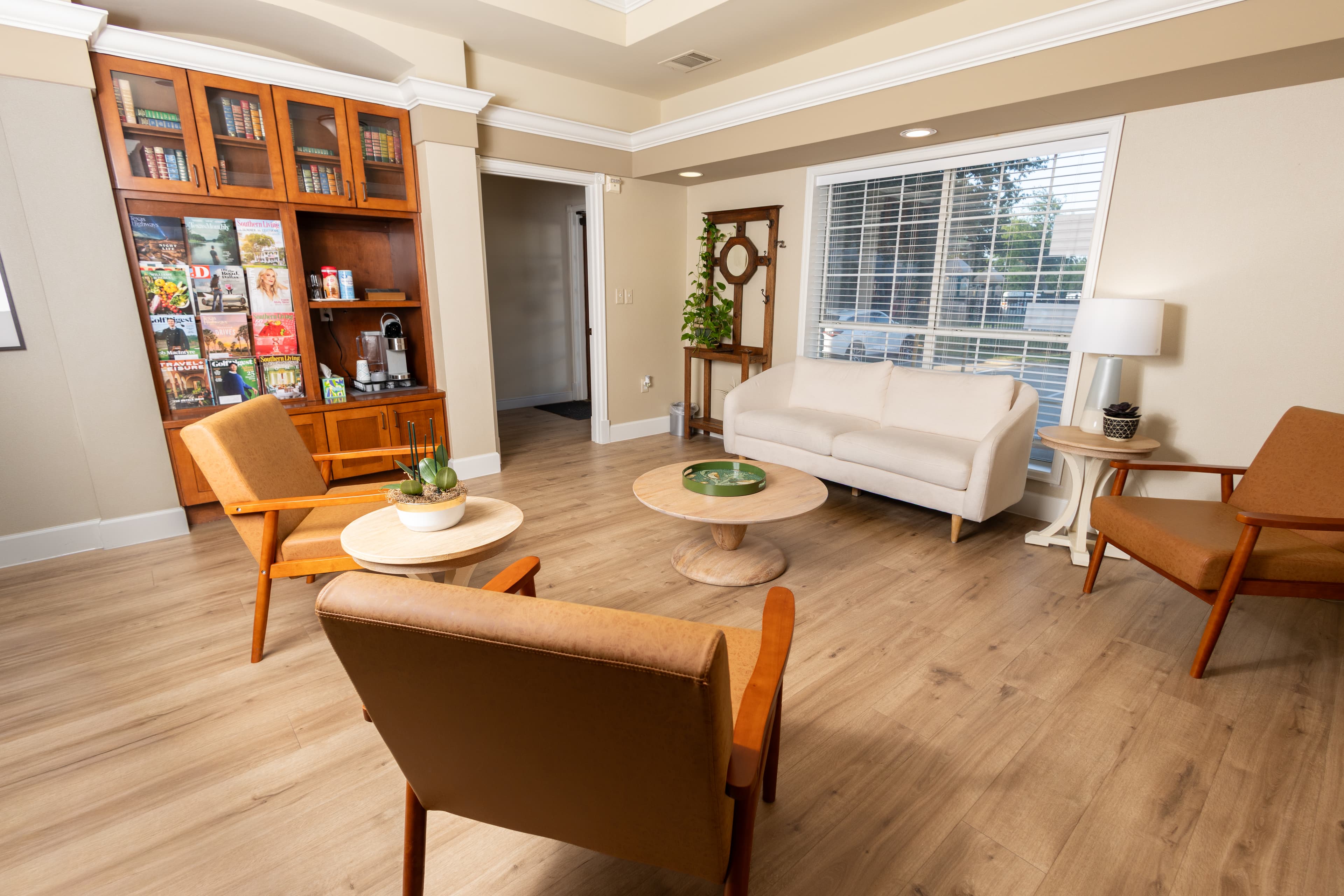 Interior lounge area of the practice